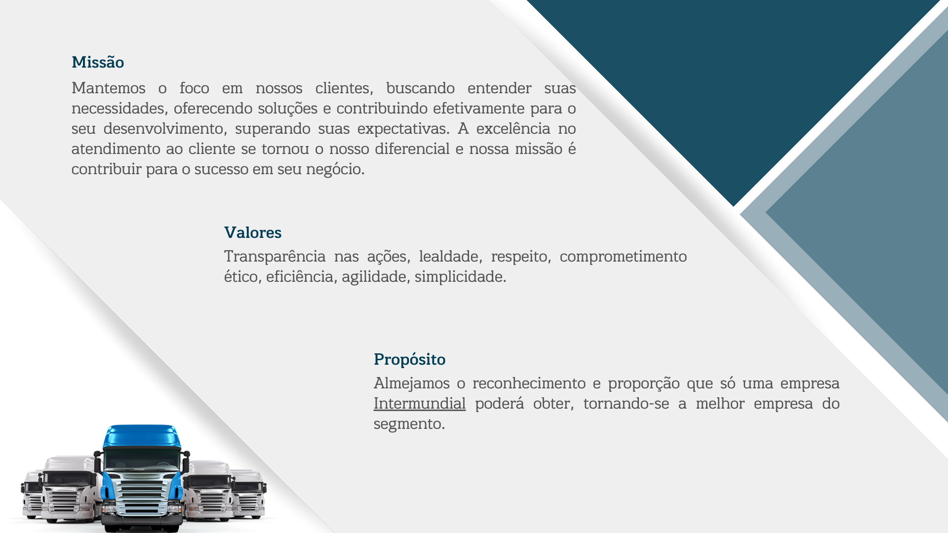 Missão, Valores e Propósito